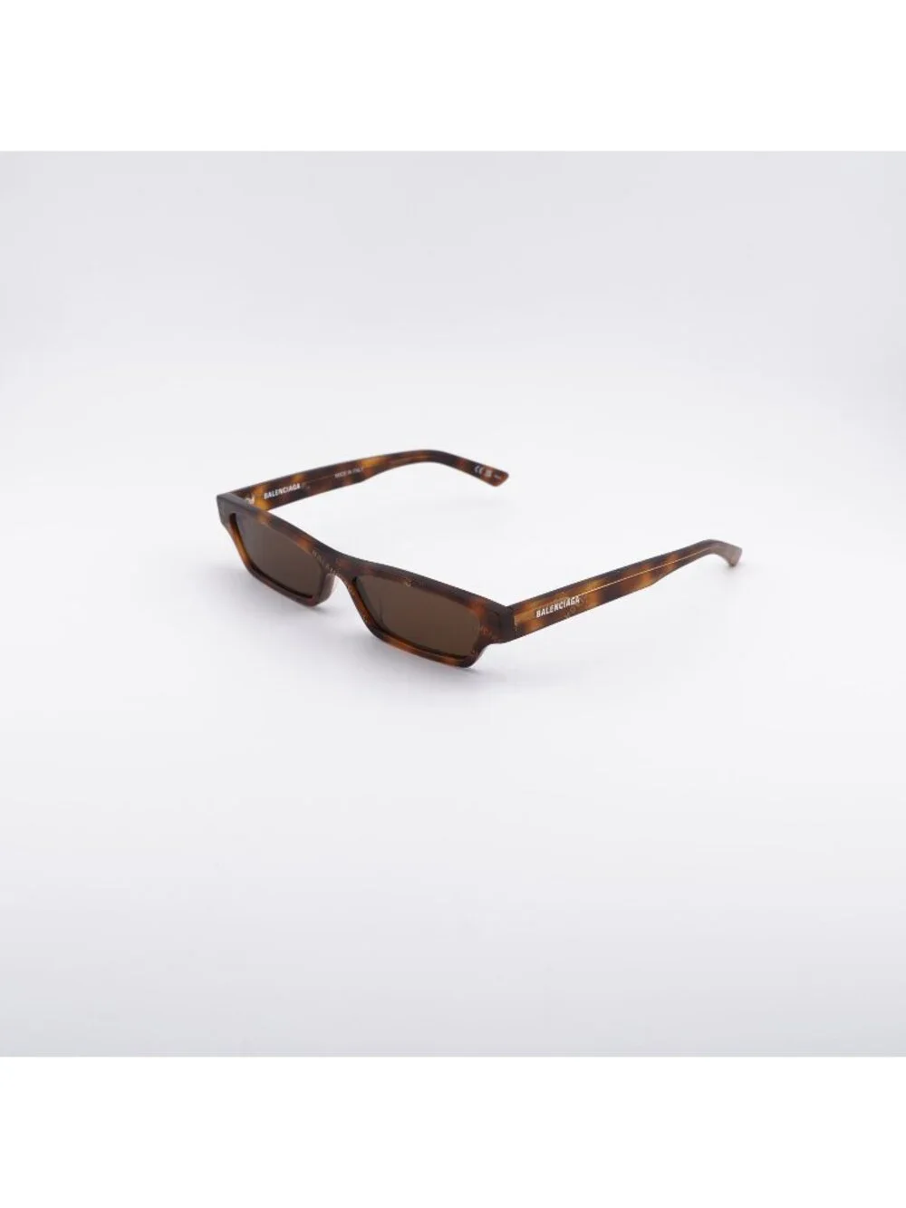 Balenciaga BB0075S 002 Sunglasses Havana Rectangle Frame, Brown Lenses
